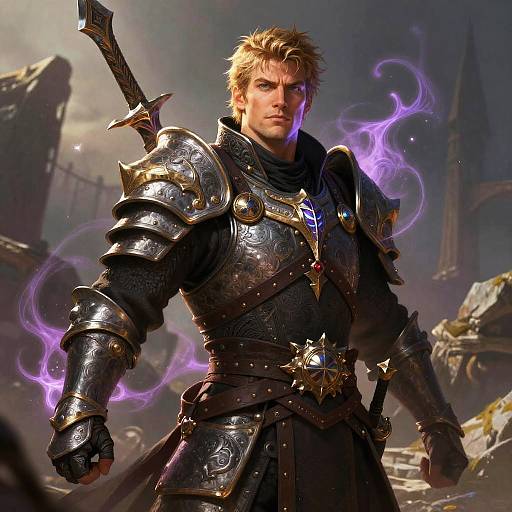 Greg Rutkowski Fantasy Warrior Portrait