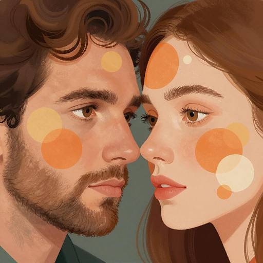 Intimate Portrait of Man and Woman