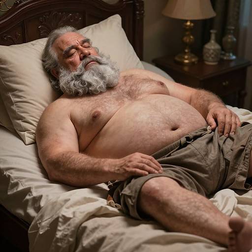 Photorealistic Asymmetric Wrinkled Old King