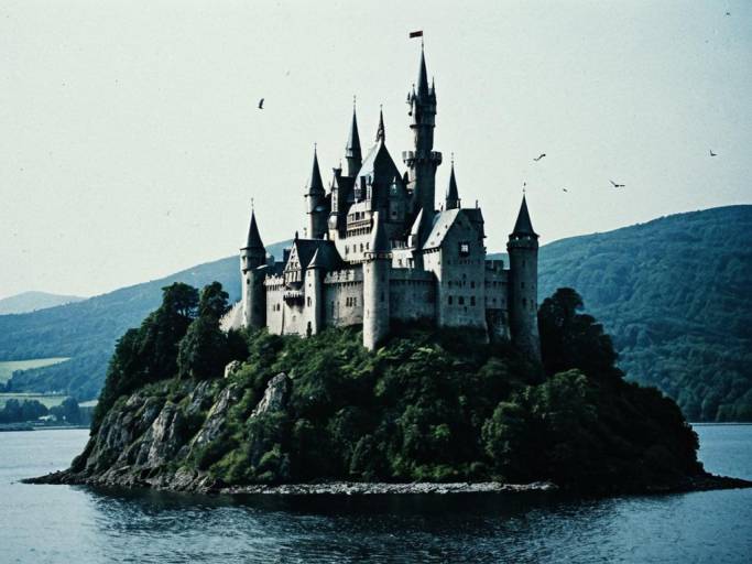 Majestic Castle Wallpaper by the Water