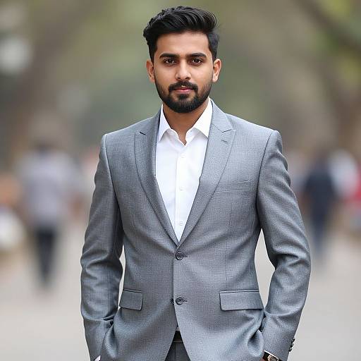Groom in Bandhgala Suit Portrait