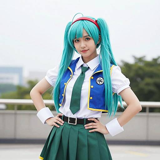 Bulma Cosplay — Retro Turquoise Pigtails