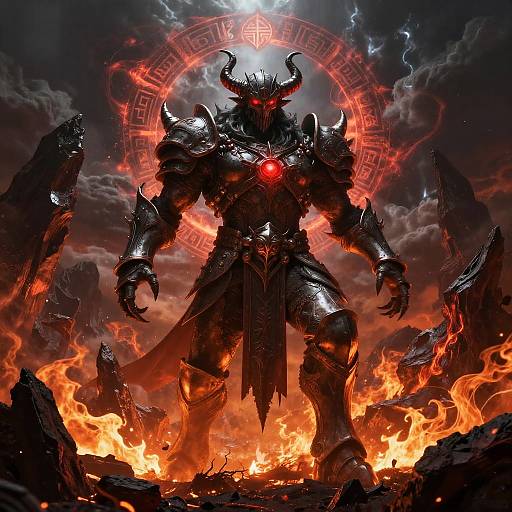 Demon King in Fiery Volcanic Realm