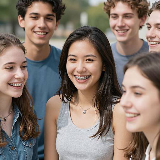Diverse Group with Detailed Braces