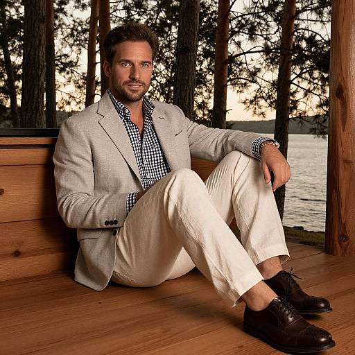 Preppy Man at Cozy Lakeside Cabin