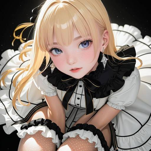 High Fashion Blonde Girl Close-Up