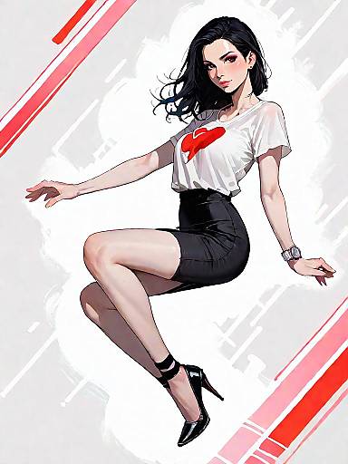 Chic Woman in Stylish Outfit