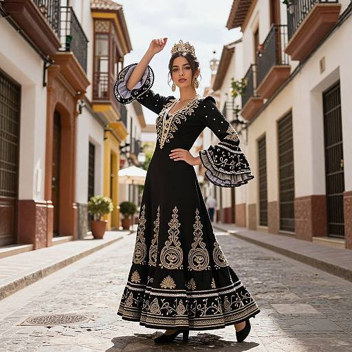 Realistic Portrait of Andalusian Woman
