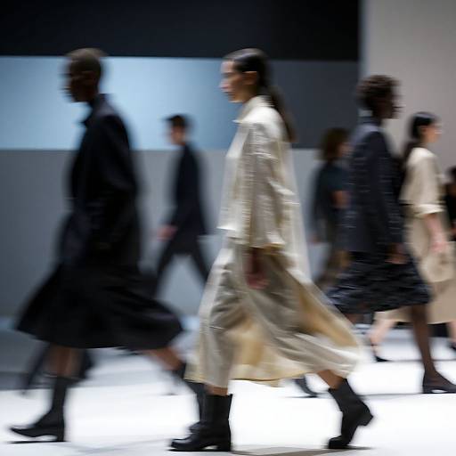 Abstract Runway Fashion in Motion