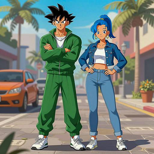 Anime Characters Urban Style
