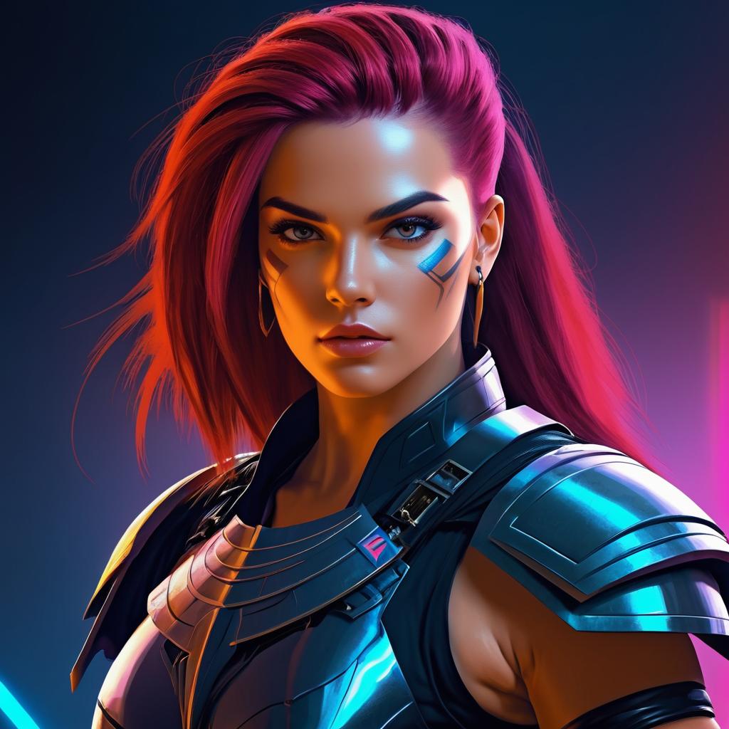 Fierce Cyberpunk Warrior Women Portraits