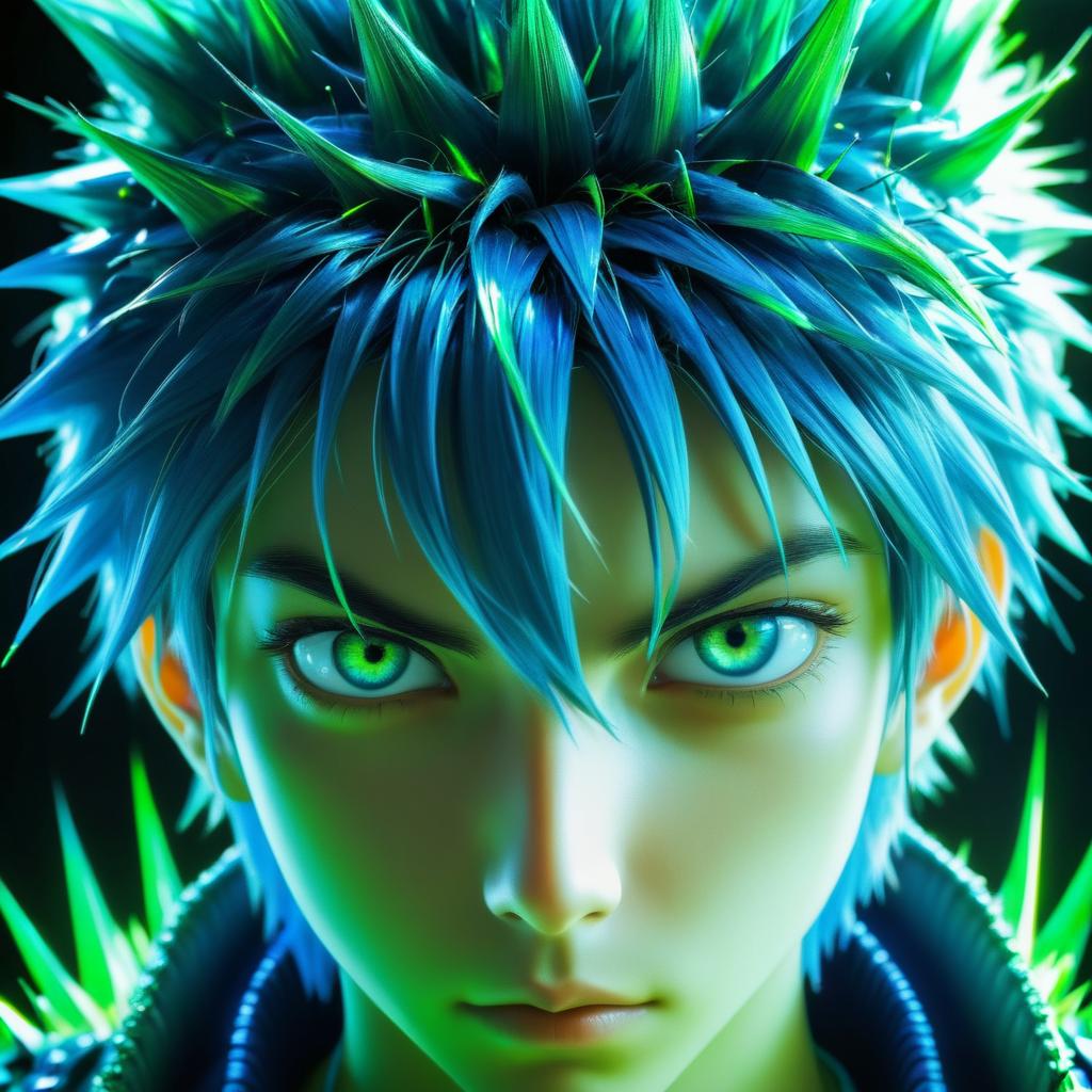 Vibrant Anime Boy Portrait Illustration