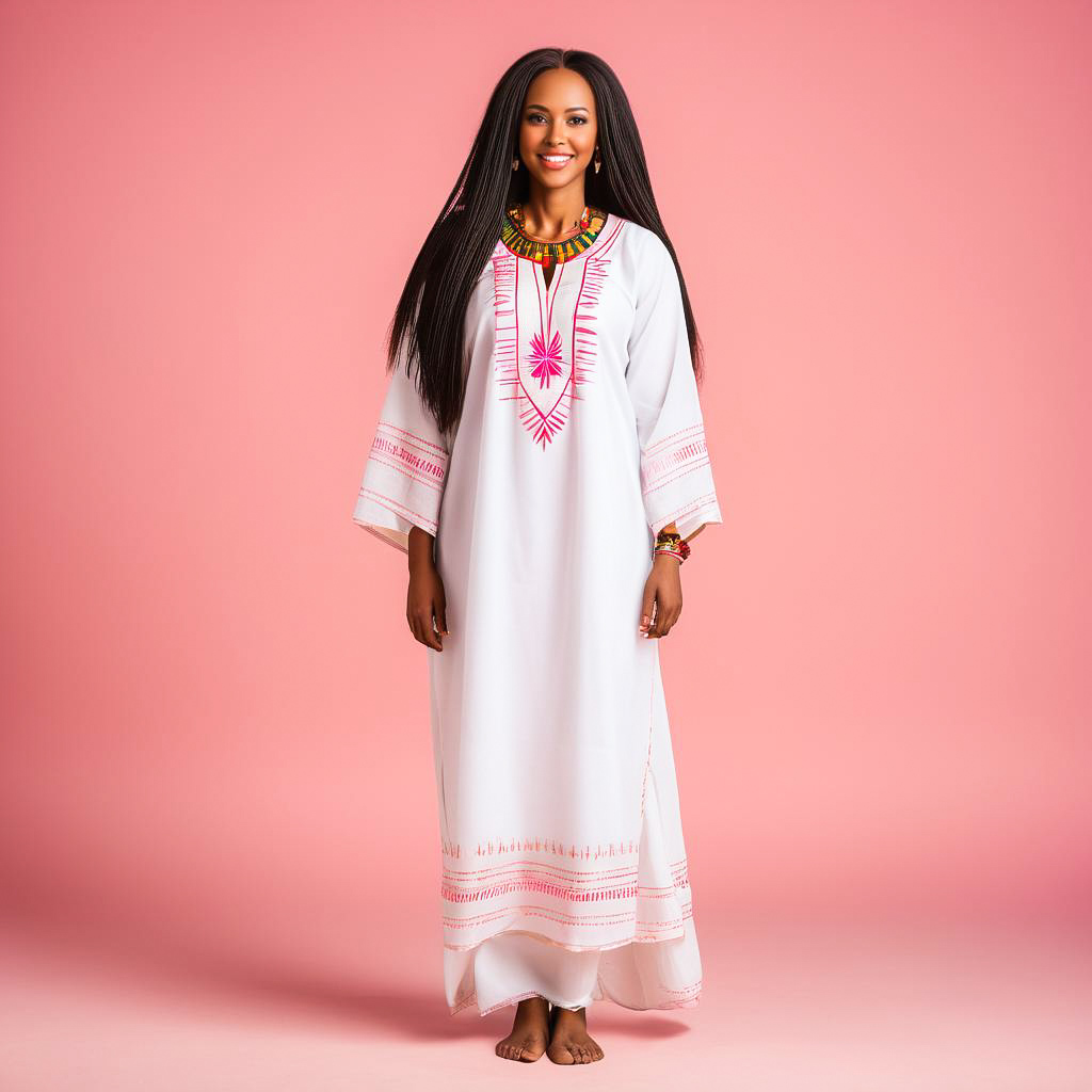 Vibrant Ethiopian Mother in Traditional Attire