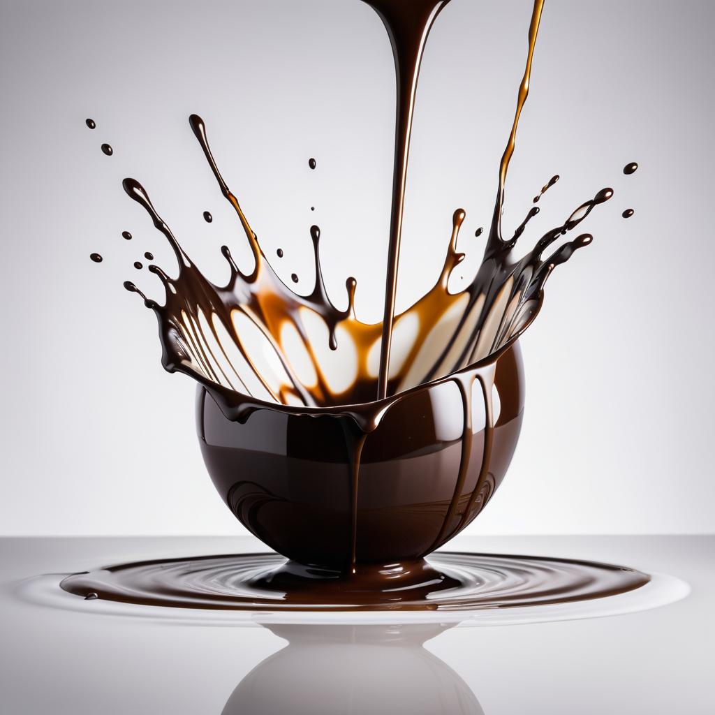 Elegant Milk and Chocolate Splash Composition