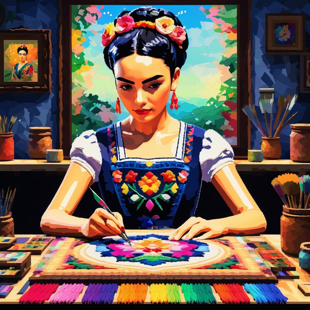 Miyazaki-Inspired Scissors with Frida Kahlo