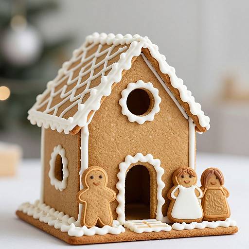 Gingerbread House with Cookie Couple