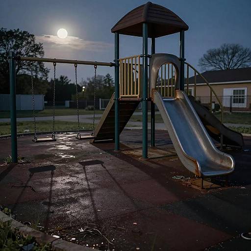 Lurking Monster in Abandoned Twilight Playground