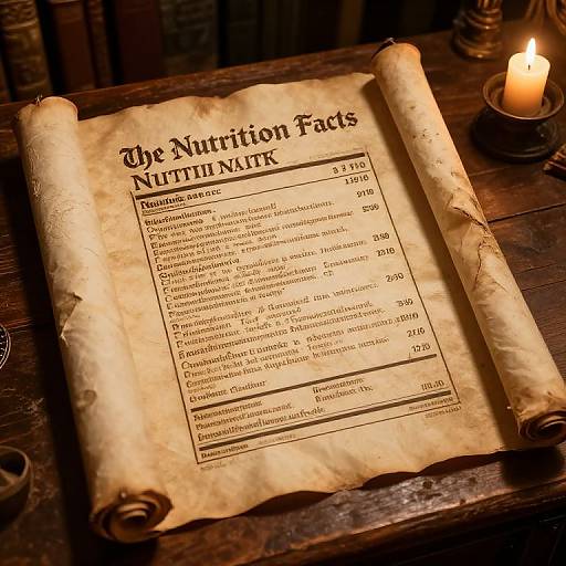 Medieval Nutrition Facts Scroll