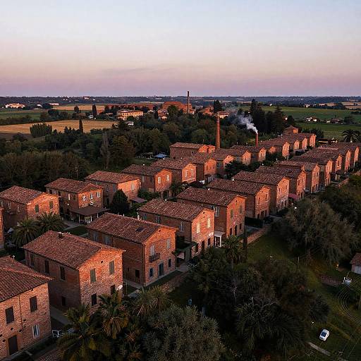 Dreamy Aerial View of Crespi d'Adda