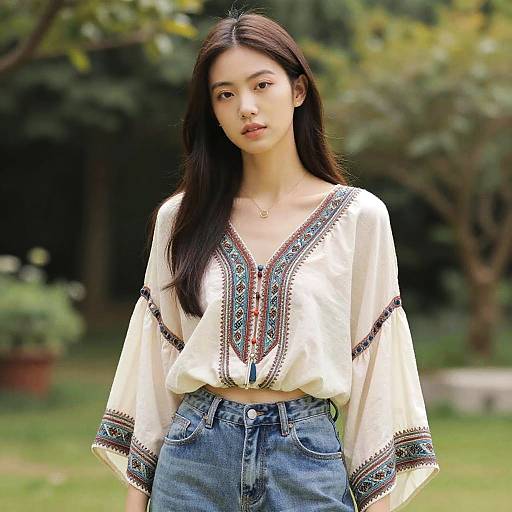 Bohemian Side Part Hairstyle Fashion