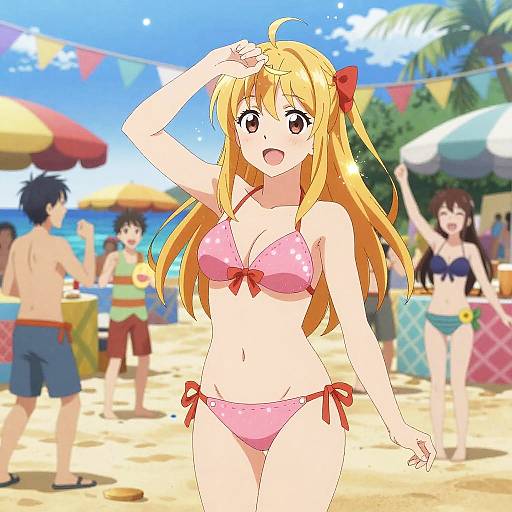 Rias Gremory at Vibrant Beach Party