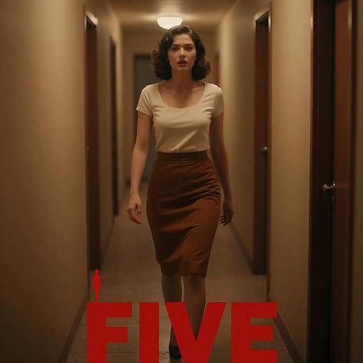 Vintage Poster: 'FIVE' Woman in Hallway