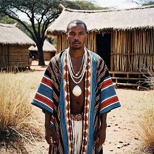 African Man in Traditional Isixhosa Attire