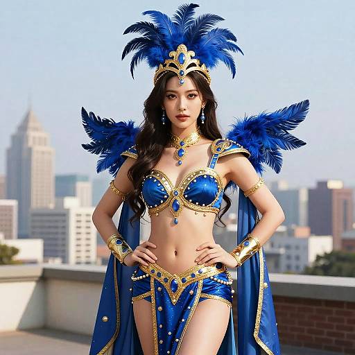 Heroic Elegance in Vibrant Fantasy Attire