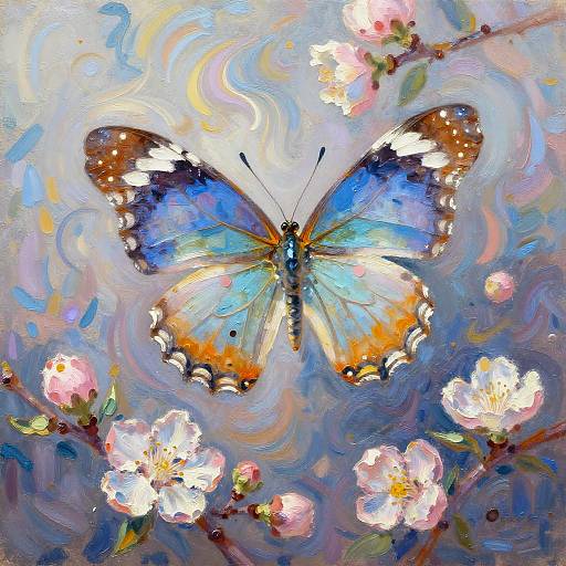 Butterfly Transition in Impressionistic Style