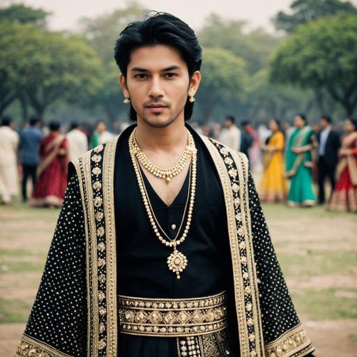 Realistic Solo Male in Lehenga Coat