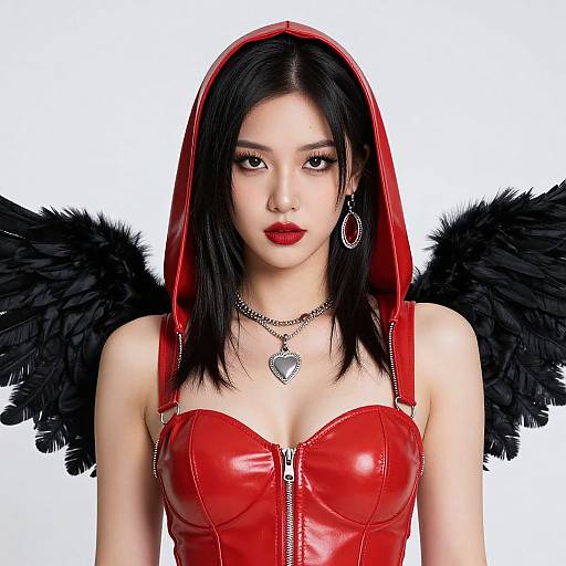 Realistic Red Lady Pimp Costume