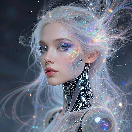 Ethereal Android Muse Portrait