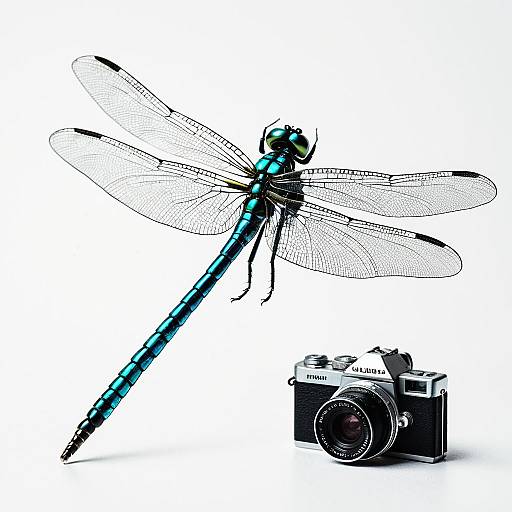 Mystical Glass Dragonfly Camera Collectible Moebius