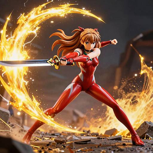 Epic Mecha Anime Battle Scene