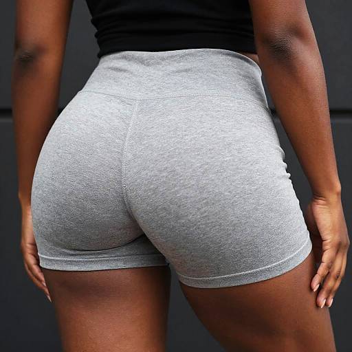 Rear View of Person in Tight Shorts