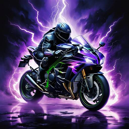 Kawasaki Ninja H2 in Electric Drama Kawasaki Ninja H2 in Electric Drama