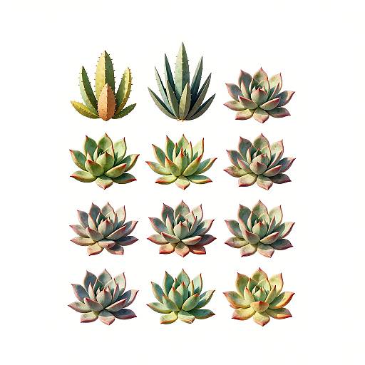 Desert Succulent Fabric Design