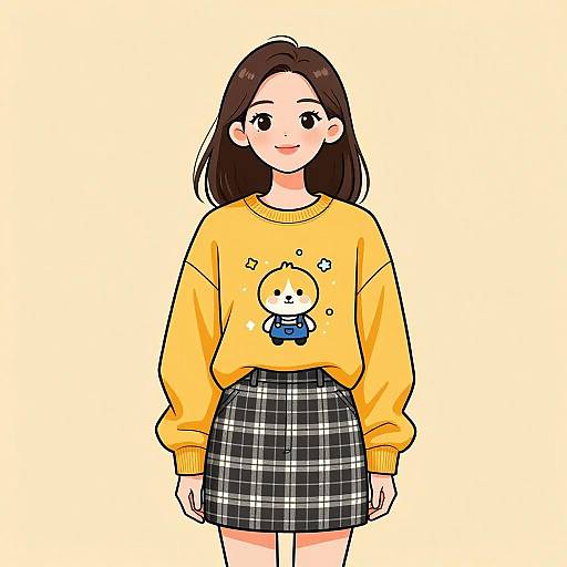 Smiling Woman in Vibrant Casual Wear