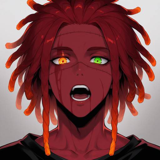 Striking Portrait of a Fiery Youth Striking Portrait of a Fiery Youth