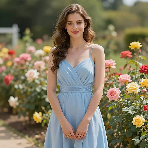 Serene Summer Wedding Dress in Blooming Garden