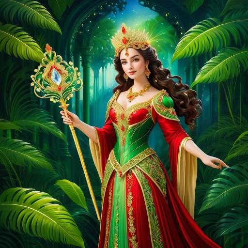 The Empress in Ornate Gown with Scepter