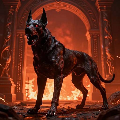 Hyper-Realistic Cerberus at Hell Gate