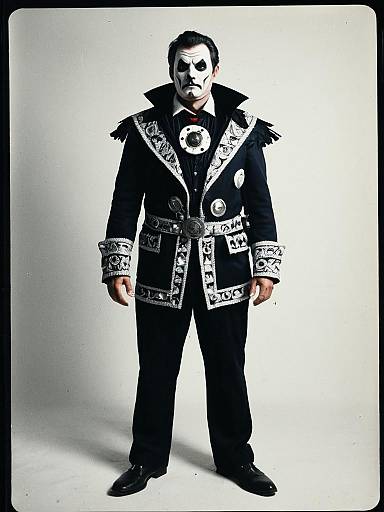 Man in Gothic Themed Costume with Face Paint