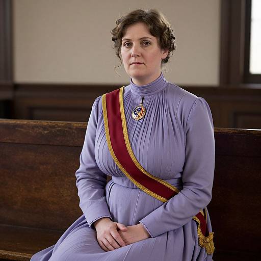 Elegant Suffragette Portrait in Period Dress