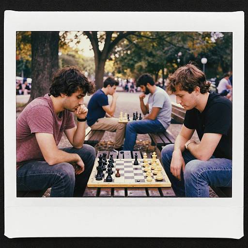 Men Playing Chess in Golden Hour