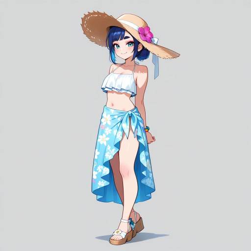 Humorous Fairy in Summer Beachwear Humorous Fairy in Summer Beachwear