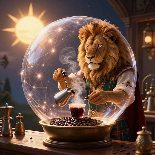 Regal Lion Barista in Radiant Realm