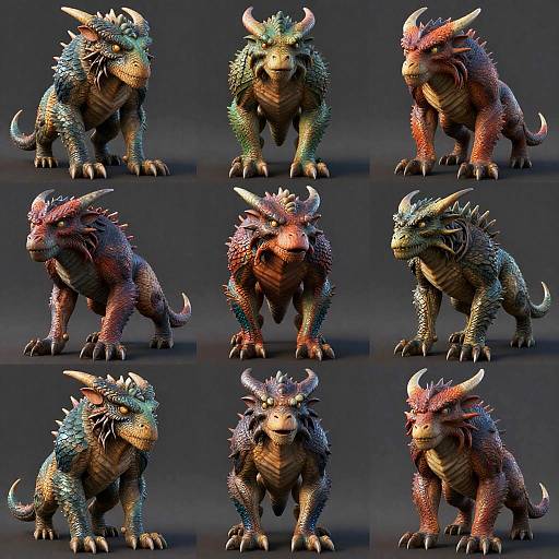 3D Fantasy Creatures with Exaggerated Features