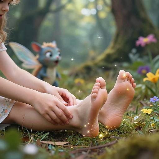 Fantasy Girls' Tickle in Enchanted Forest