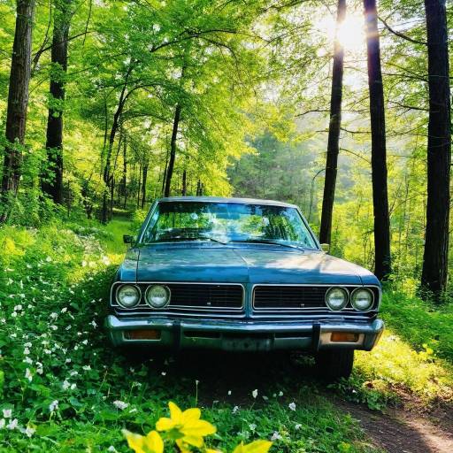 Serene Nature Scene with Abundant Flora